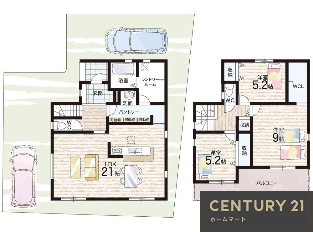 新築戸建 NEW一戸建て南紀寺町１（京終駅） 3480万円～3980万円の詳細情報 奈良県奈良市南紀寺町１ 写真8 センチュリー21ホームマート