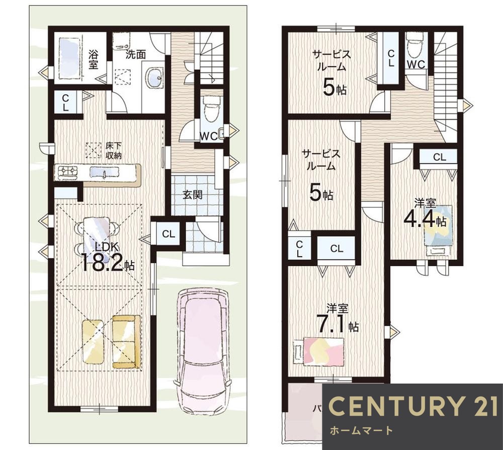 新築戸建 一戸建て塚口町５（塚口駅） 6180万円・6280万円の詳細情報 兵庫県尼崎市塚口町５ 写真12 センチュリー21ホームマート