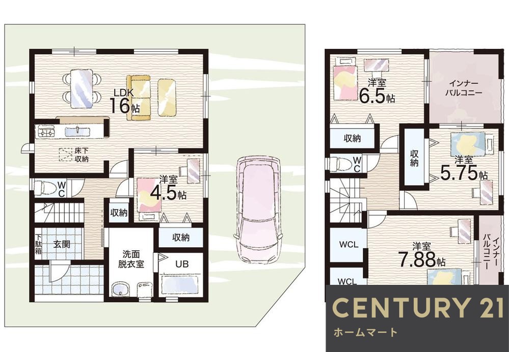 新築戸建 一戸建て甲斐田新町 3180万円～3480万円の詳細情報 大阪府枚方市甲斐田新町 写真12 センチュリー21ホームマート